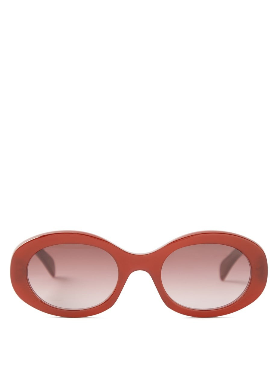Triomphe oval acetate sunglasses | Celine Eyewear | Matches (US)