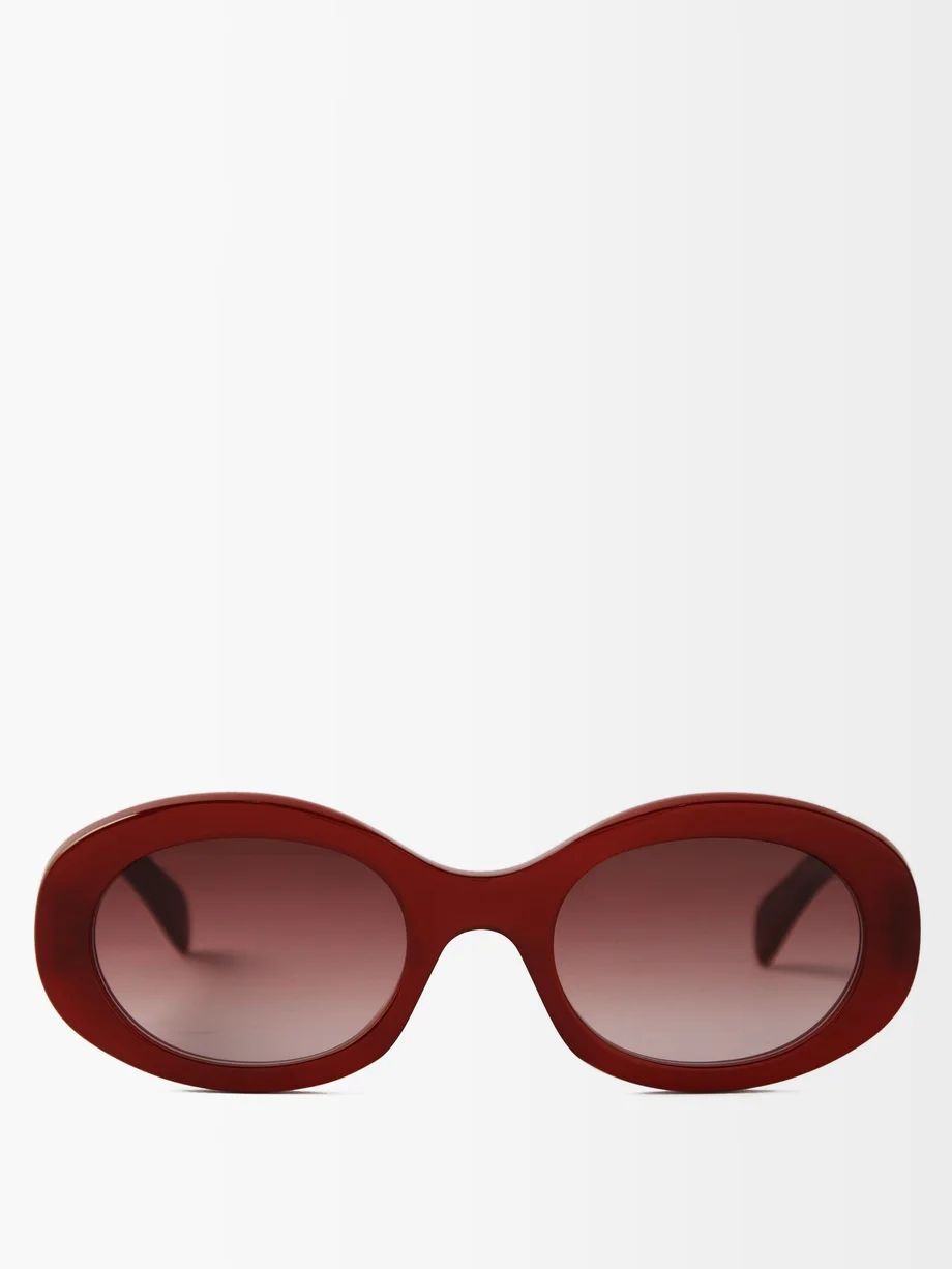 Triomphe oval acetate sunglasses | Celine Eyewear | Matches (US)