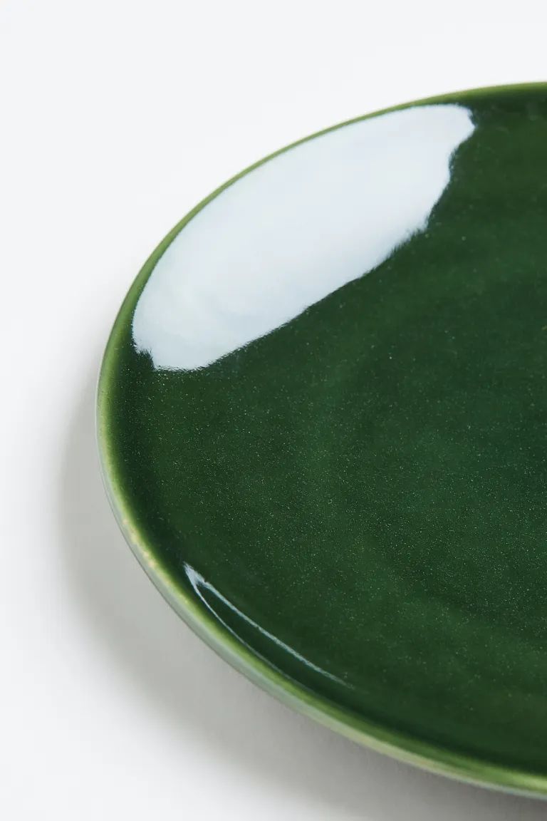 Small Stoneware Plate - Green - Home All | H&M US | H&M (US + CA)