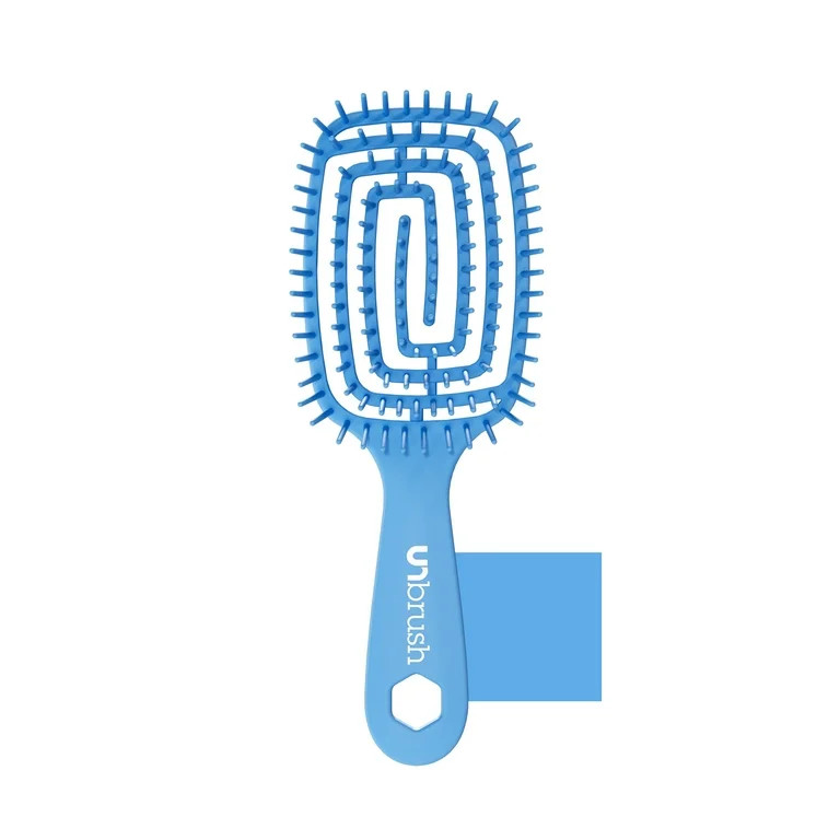 FHI Heat UNbrush Flex Detangling Brush, Pain-Free Brushing on All Wet or Dry Hair Types, Blue, 8" | Walmart (US)