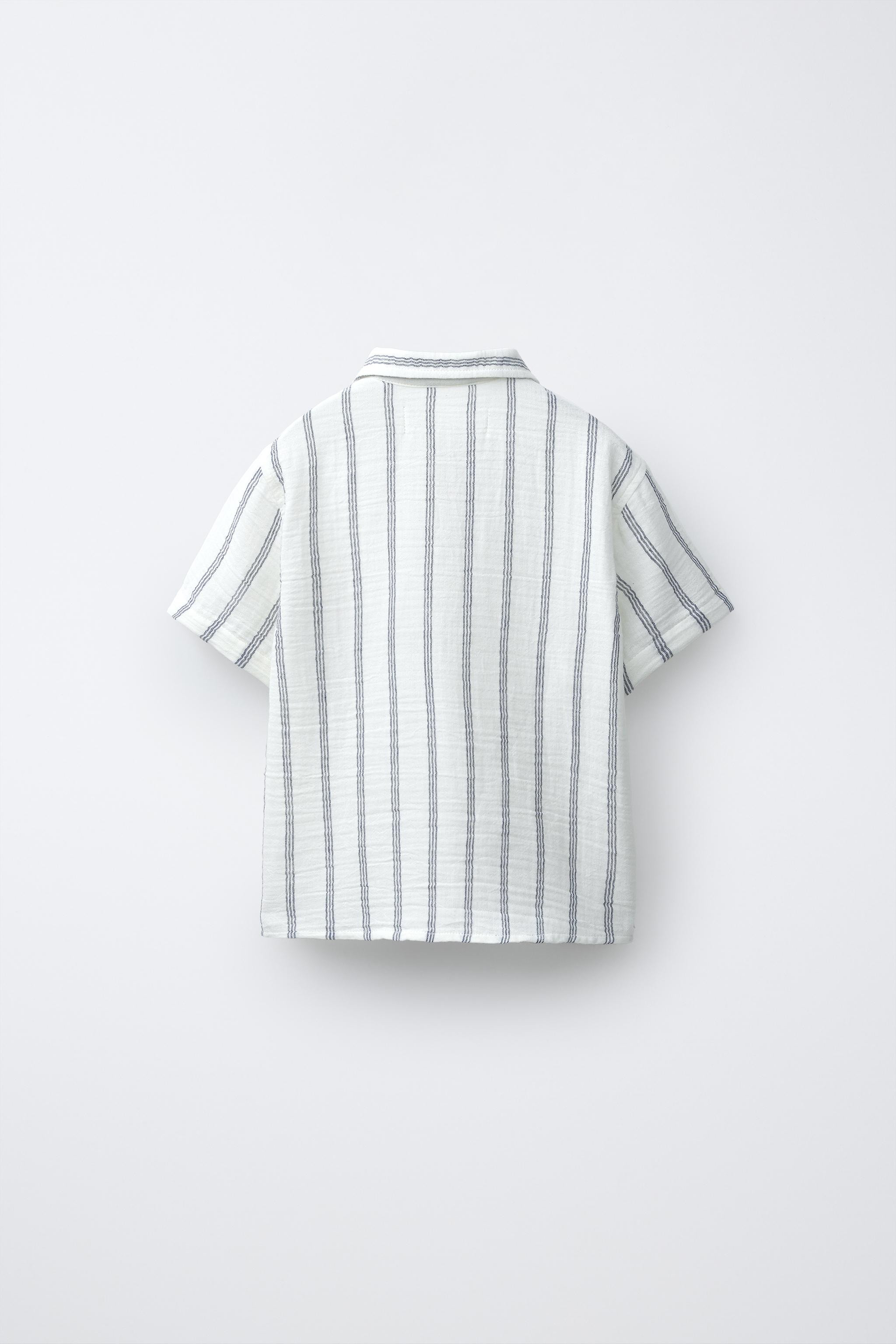 STRIPED TEXTURED SHIRT | Zara US