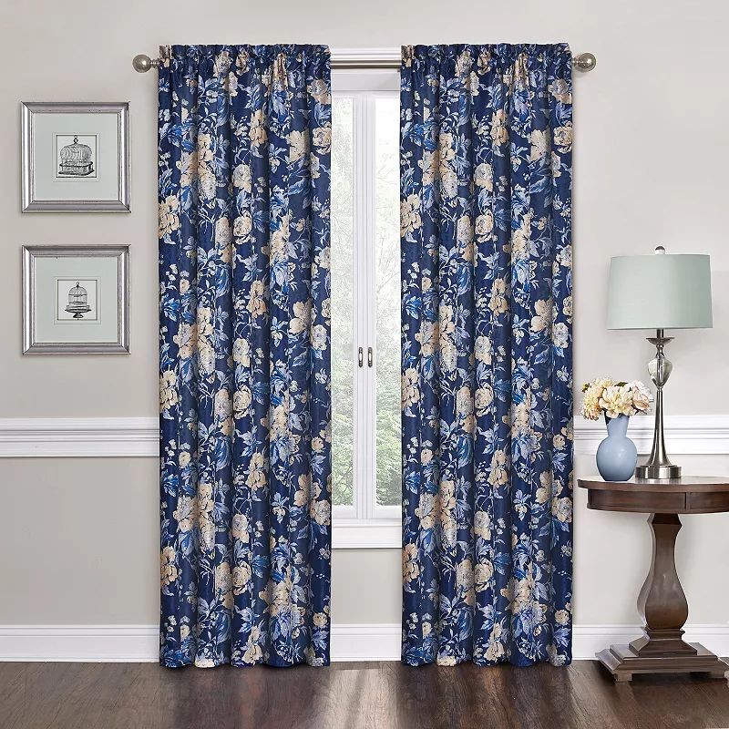 Traditions by Waverly 1-Panel Forever Yours Floral Window Curtain, Blue, 52X84 | Kohl's