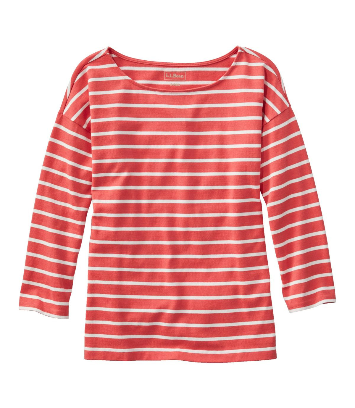 Women's Heritage Mariner Top, Boatneck Three-Quarter-Sleeve Stripe | L.L. Bean