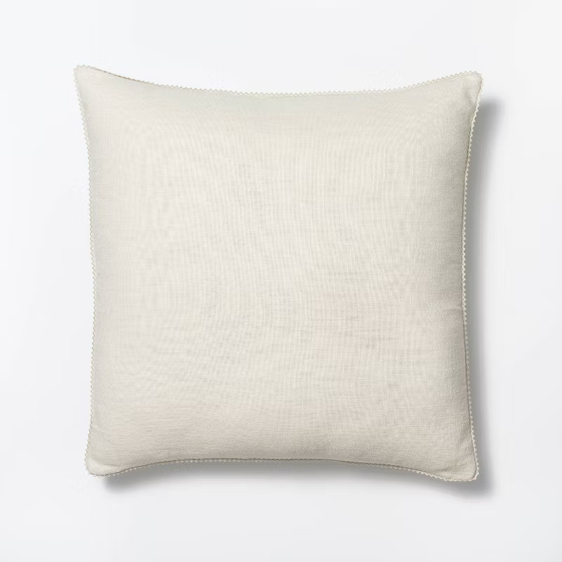 Chambray Throw Pillow with Lace Trim - Threshold™ designed with Studio McGee | Target