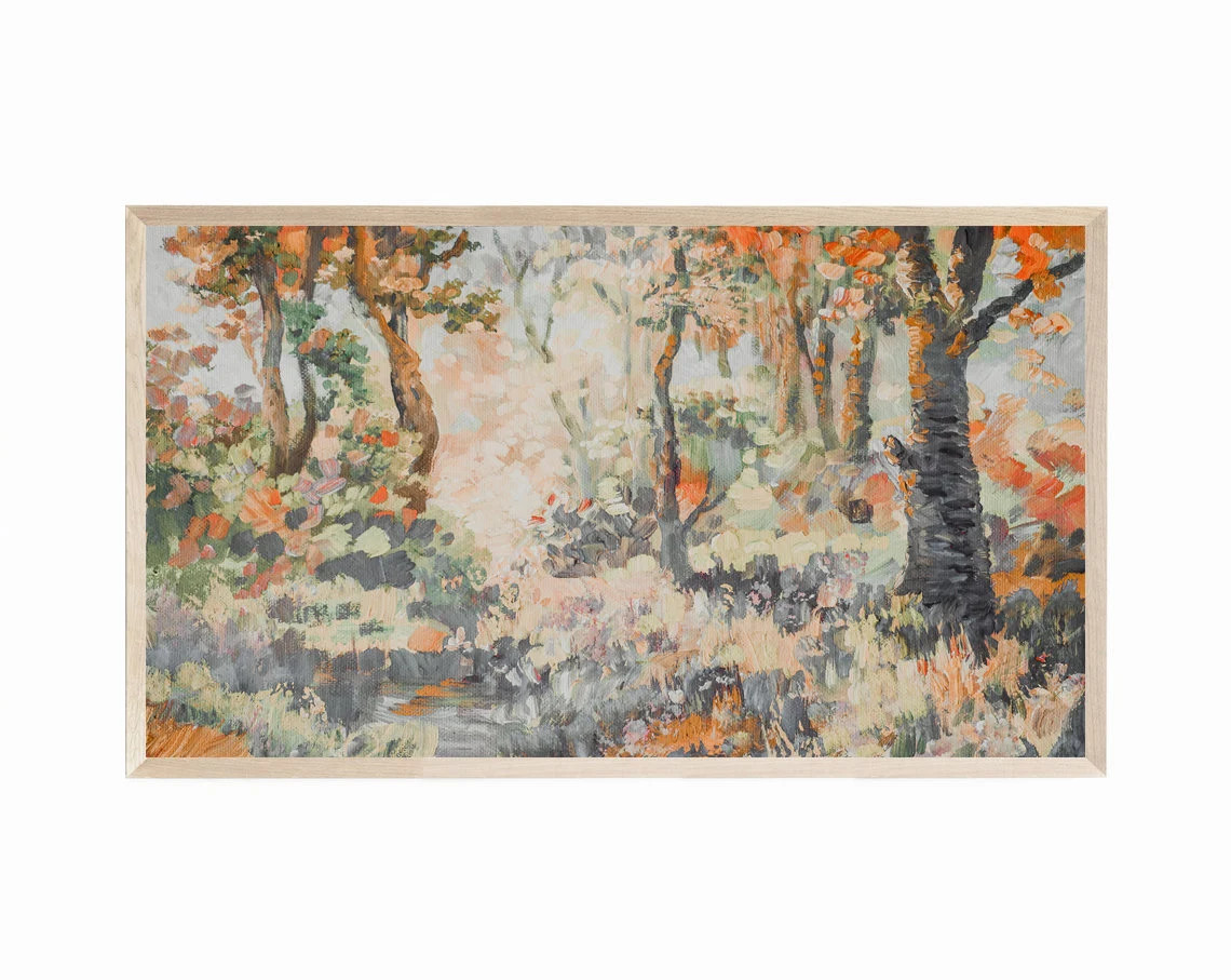 Enchanting Fall Thicket Frame TV Art, Samsung Frame TV Art Fall, Autumn Art for Frame TV, Fall Digital Tv Art, Thicket in Autumn Tv Art | Etsy (Global)