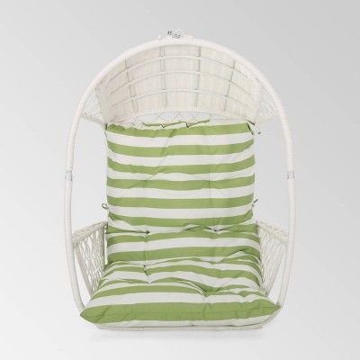 Malia Outdoor Wicker Hanging Chair (Stand Not Included) - Christopher Knight Home | Target
