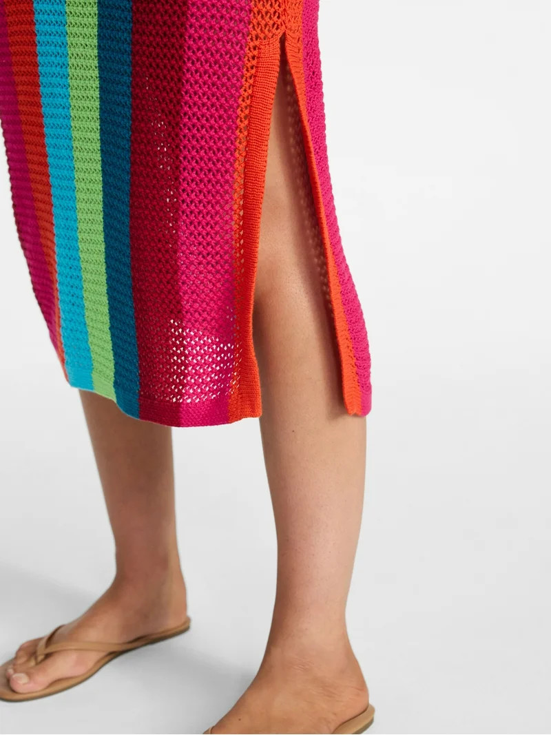 Time and Tru Women's and Women's Plus Size Sweater Dress Swim Coverup, Sizes XS-3X | Walmart (US)