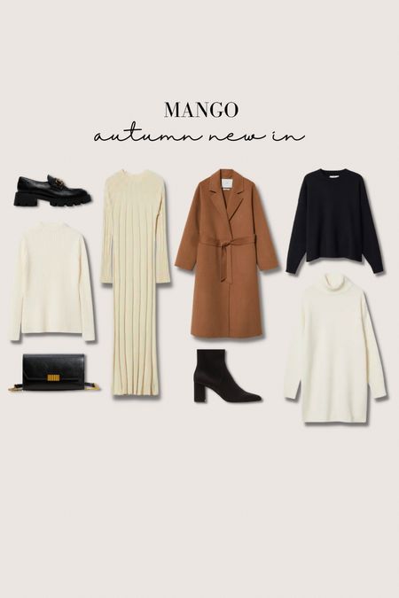 Mango new in favourites for autumn - chunky loafers, knit jumpers, chic handbag, heeled black boots, knitted jumper dresses & belted coat  

#LTKSeasonal #LTKeurope #LTKstyletip