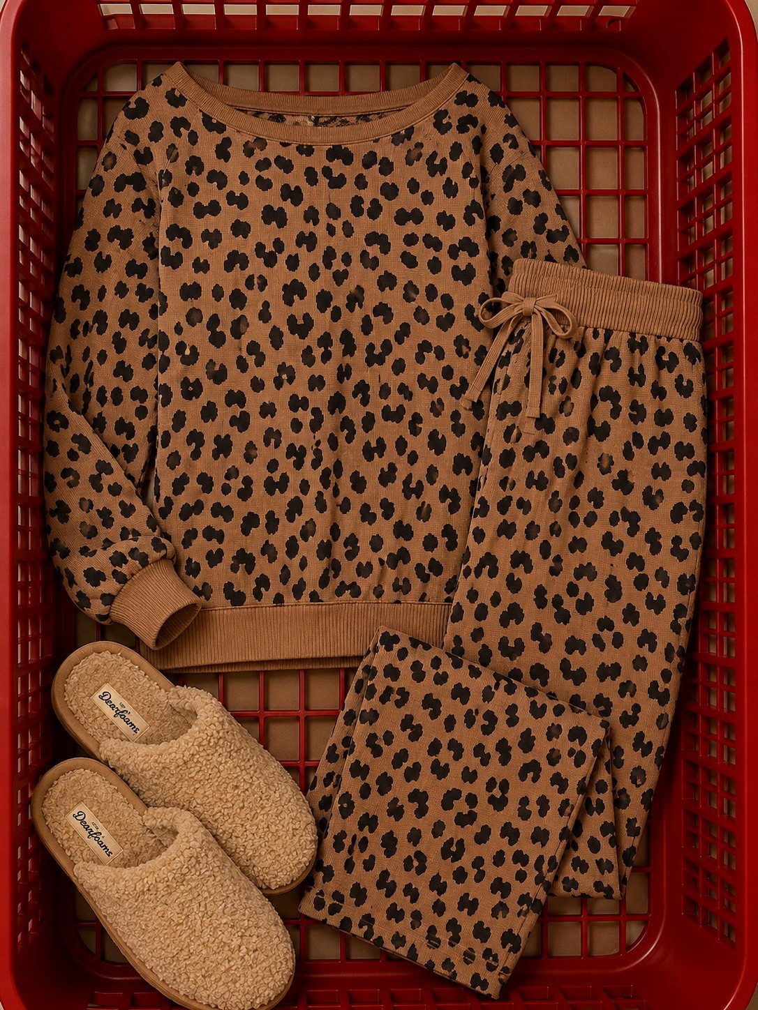 Target Loungewear Outfit Ideas Leopard print soft graphic sweatshirt, matching wide leg sweatpants, and memory foam sherpa slippers 
@Target #target #targetstyle #newattarget #targetfashion #casualoutfit #leopardsweatshirt #leopardprint #womensweatpants #loungewearoutfit

#LTKgrwm #LTKootd #LTKTravel