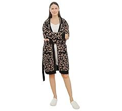 Bearberry Hooded Robe Cozy Chic In The Wild Robe Lightweight Soft Plush Bathrobe with Pockets for Wo | Amazon (US)