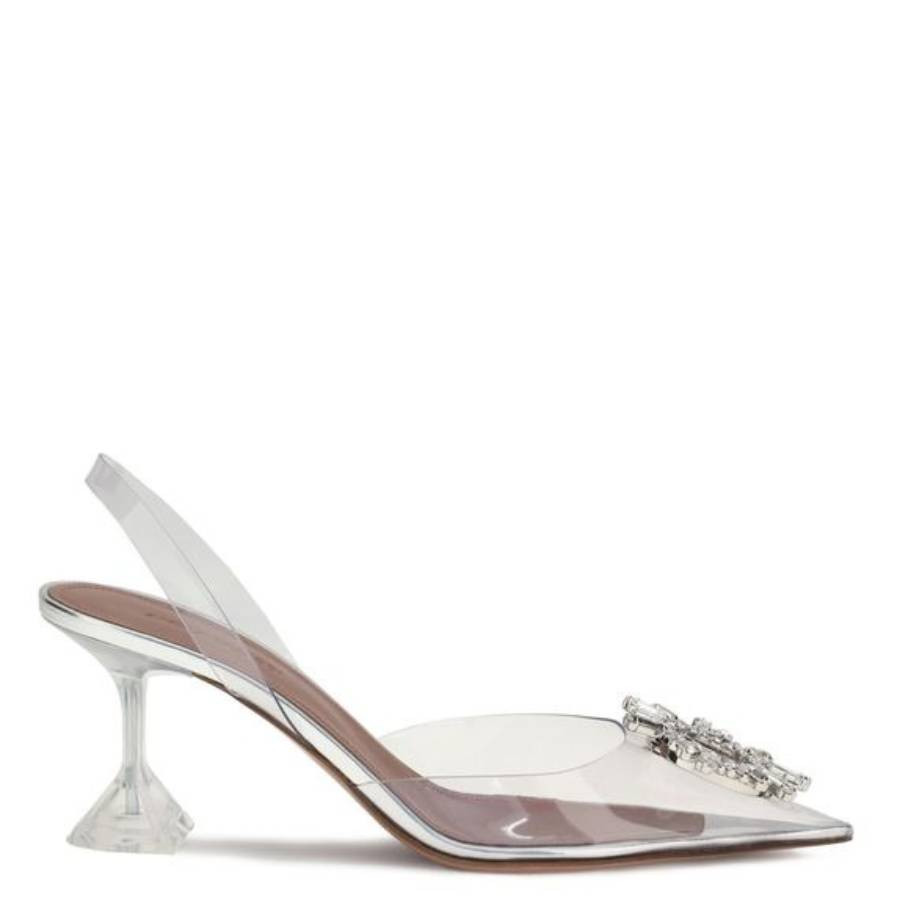 Amina Muaddi Begum 70 Glass Transparent Pvc Slingbacks | Jomashop.com & JomaDeals.com