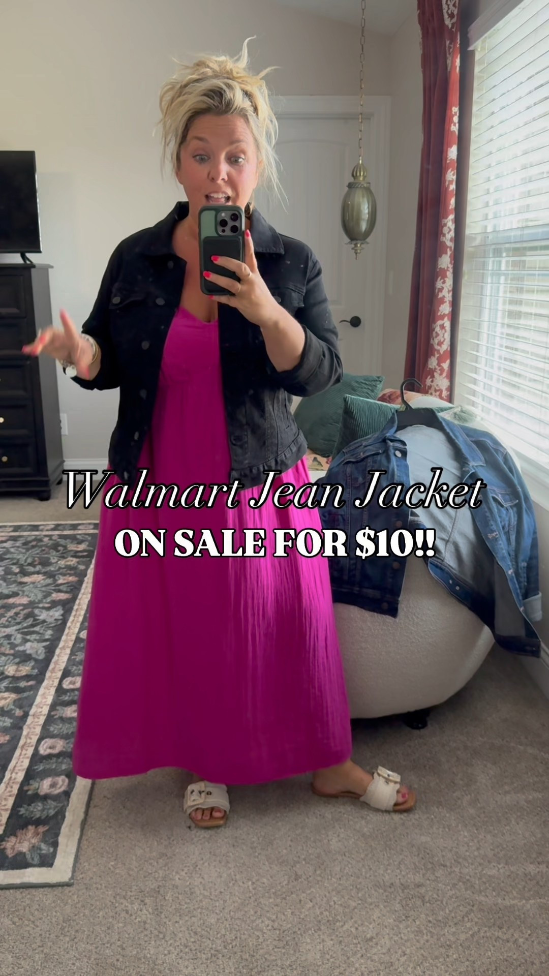 $10 stretchy, best Jean jacket EVER!!! Stretchy & not too boxy! I don’t plan on buttoning it so I sized down to a medium (I’m usually a L) but they are true to size otherwise. This maxi dress comes in other colors & this whole outfit is a great way to transition summer to fall!

#LTKMidsize #LTKPetite #LTKFindsUnder50