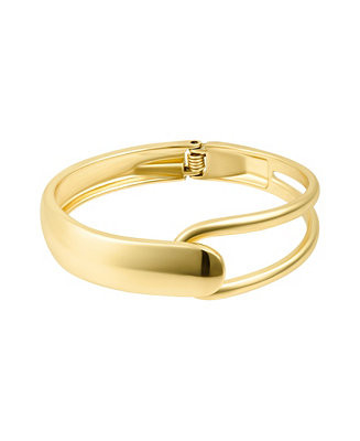 ADORNIA Gold Overlapping Open Cuff Bracelet - Macy's | Macy's