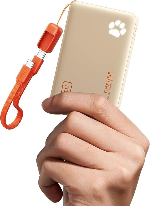 INIU Portable Charger, Ultra Slim 45W Fast Charging with Attached USB C Cable, 10000mAh Power Ban... | Amazon (US)