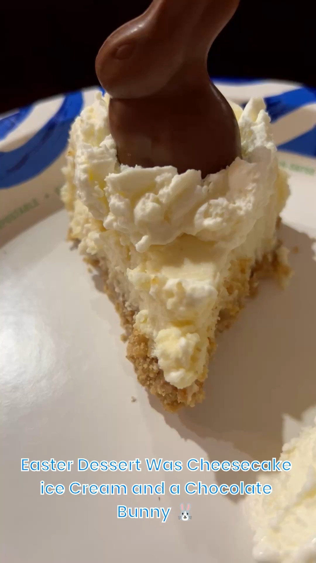 After we had a lovely Easter 🐣 Dinner 🥘 For Dessert we had New York Style Cheesecake 🎂 🍰, Blue Bunny 🐰 Soft Serve Ice Cream 🍦 and a Lindt Gold Chocolate Bunny 🐰 What a delicious dessert 🧁 

#LTKfoodie #LTKdayinmylife #LTKstorytime