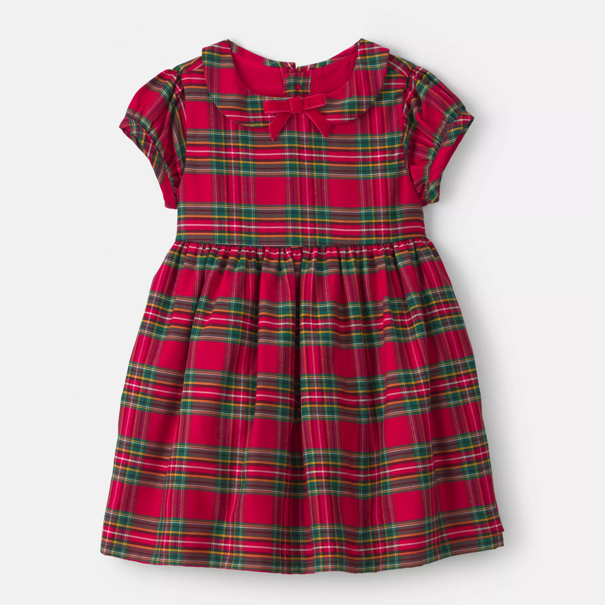 Baby Girl Carter's 2-Piece Holiday Plaid Short Sleeve Dress & Diaper Cover Set, Girl's, Size: 6 Months | Kohl's