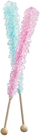 12 Light Blue, 12 Pink, 24 Total Rock Candy Sticks - Baby Gender Reveal Party Pack - "How to Build a | Amazon (US)