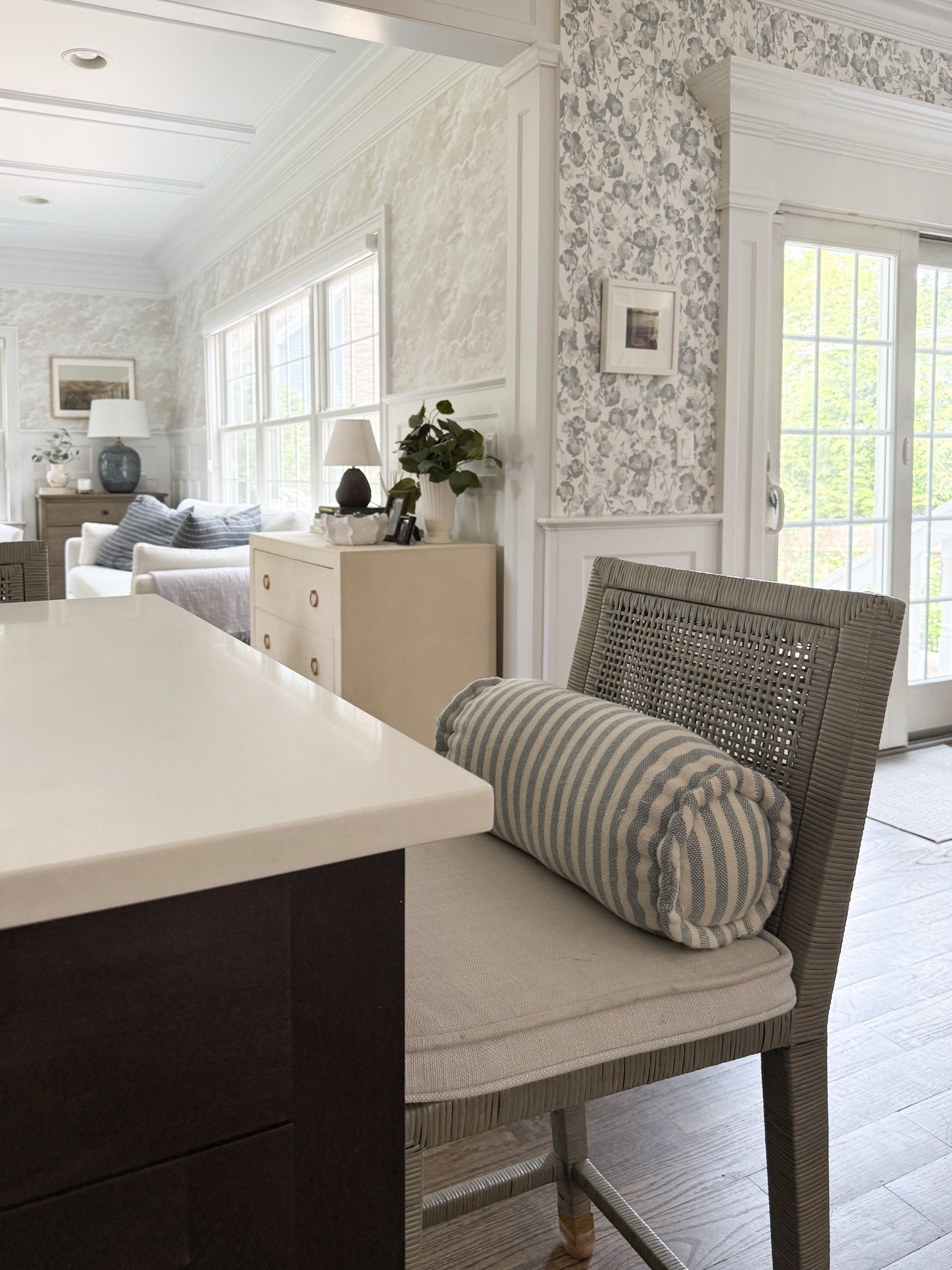 I added these striped bolster pillows to our kitchen counter stools and they’re instantly made the chairs even cozier! They come in 3 colors and can be used outdoors too!!

breakfast nook, Kitchen, kitchen inspo, kitchen decor, console table decor, Serena & Lily, wallpaper, girlonthehudson, neutral home, modern coastal, minted art, cozy home

#LTKSeasonal #LTKHome #LTKdayinmylife