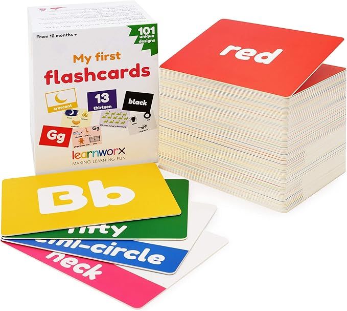 My First Flash Cards for Toddlers - 101 Cards - 202 Sides - Learn Shapes, Numbers, Colors, Body P... | Amazon (US)