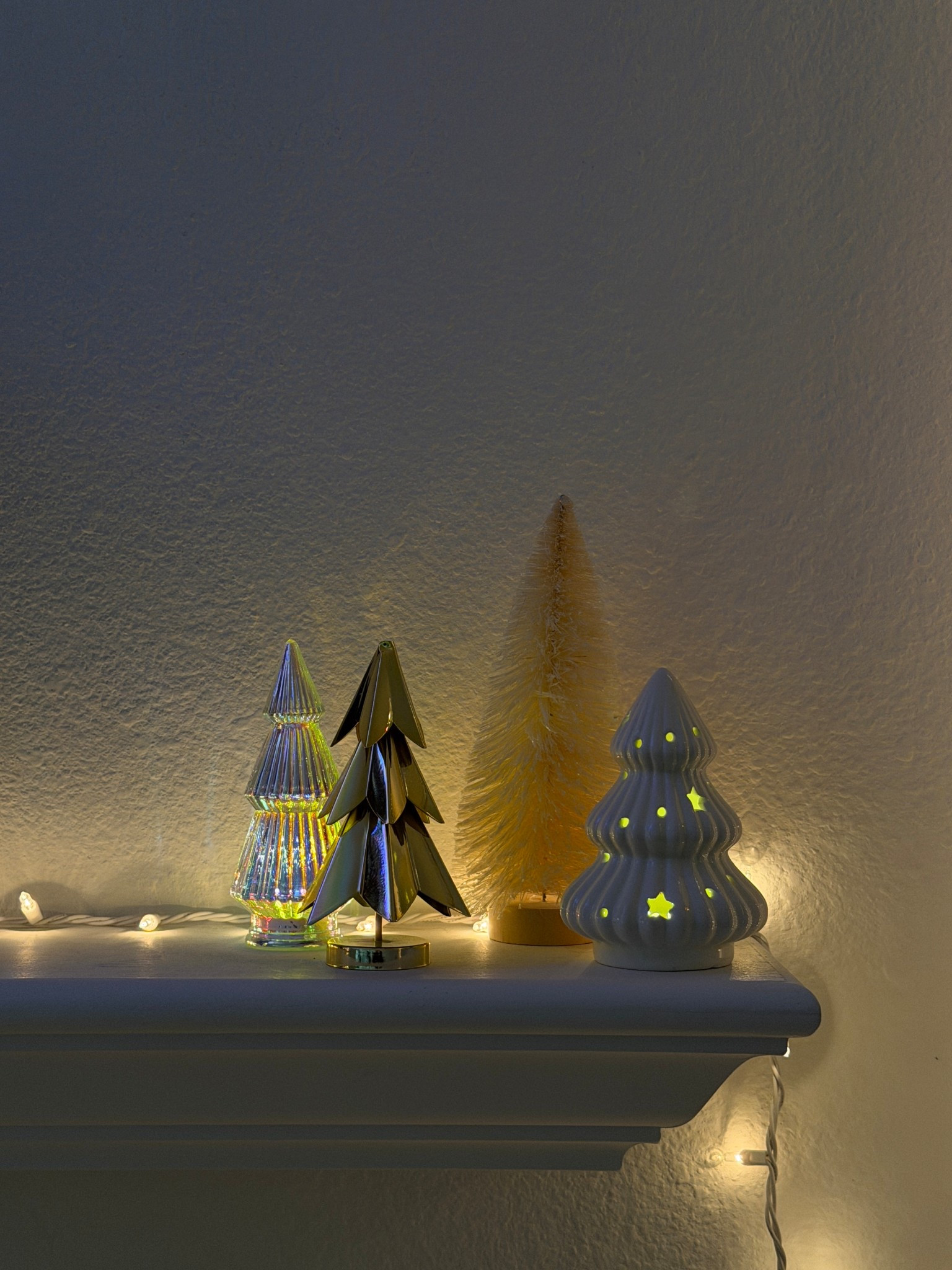 Target lights always!!! So inexpensive and they last a while. I use them year round for ambiance! Come in 50 count strands and 100 count! 💡

Plus all my little trees are from target as well! 🎄

Ig: @jkyinthesky

#christmas #christmasdecor #holidaydecor #homedecor #targetfinds 

#LTKHome #LTKFindsUnder50 #LTKSeasonal