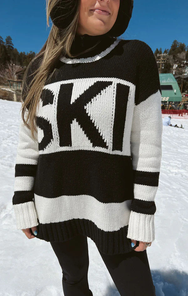 Ski in Sweater ~ Ski Knit Black | Show Me Your Mumu