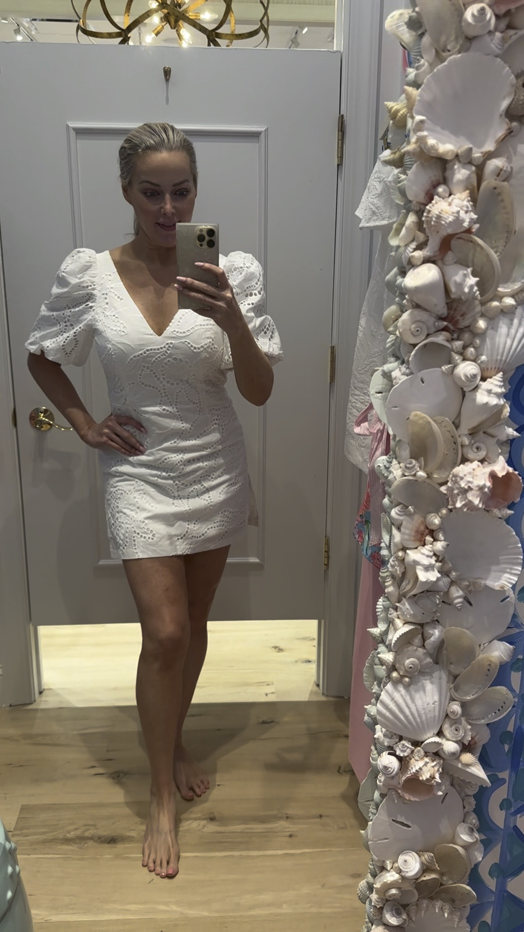 Adorable, white v-neck mini dress/romper, with puffy sleeves and tie in the back the best part is it has shorts built-in underneath! Perfect for a beach, vacation or a brunch date!

#LTKFind #LTKtravel