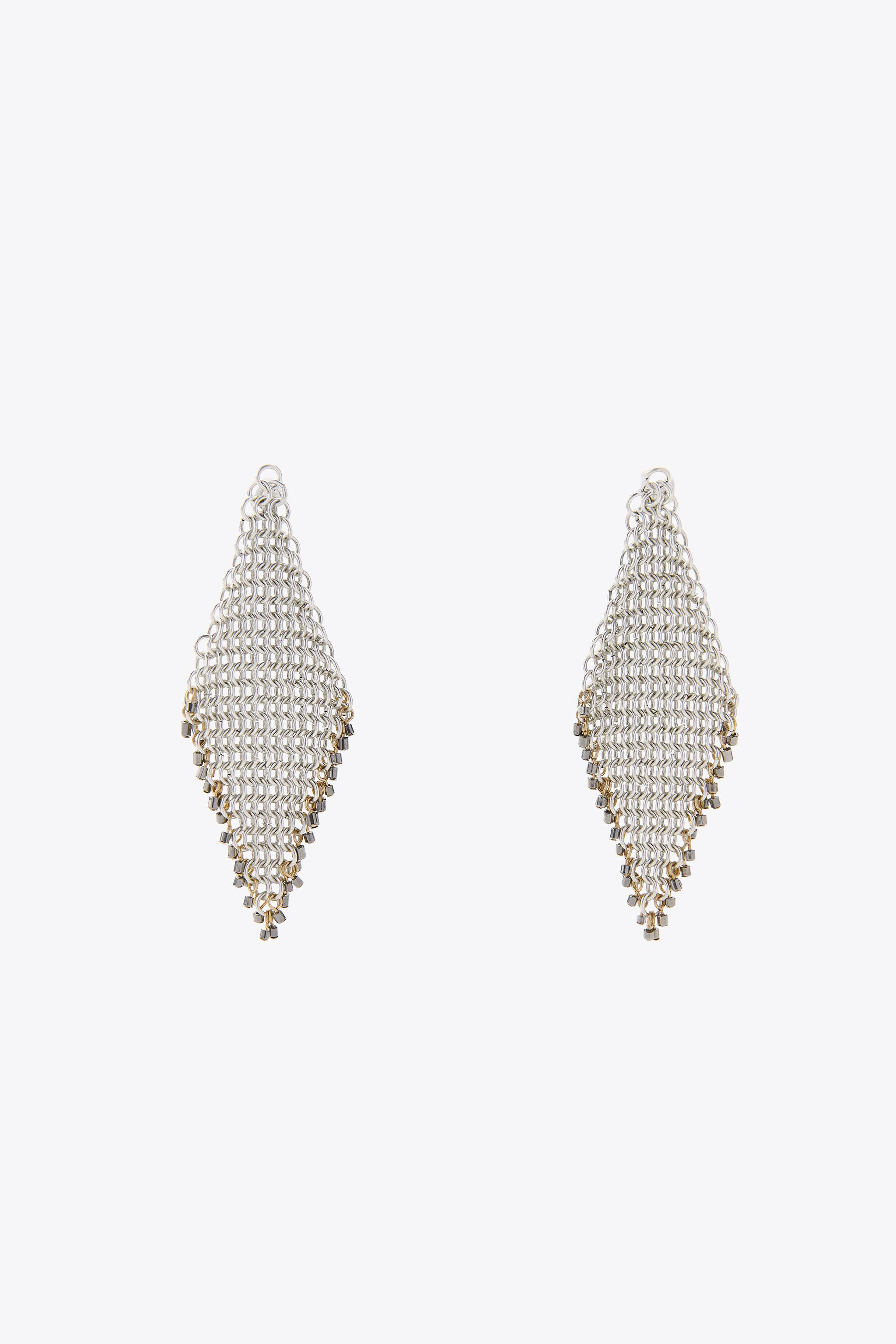 METAL MESH CONTRAST EARRINGS | Zara US