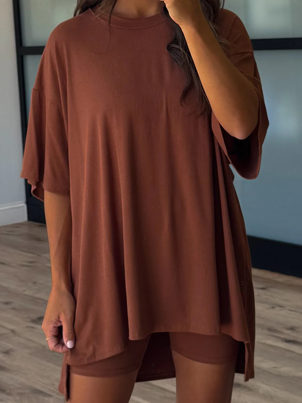 Novi Ribbed Tee + Shorts Set | Toffee | +Plus Available | Shop Talulah