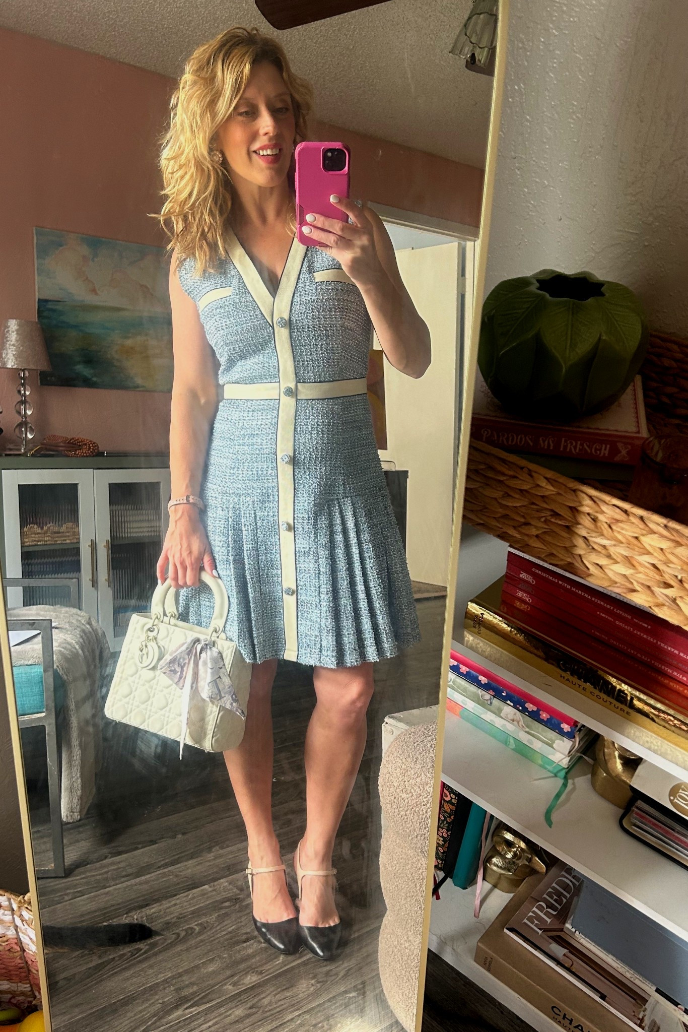 Giving very lady like vibes in this Misa Los Angeles tweed dress,  Dior lady bag, pearl earrings from Target, Elizee Frecia pumps and a classic Michael Kors watch.

The perfect look for work or church this Spring! 




#LTKmomlife #LTKgrwm #LTKootd