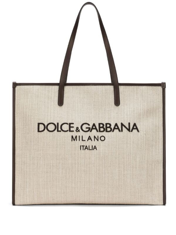 Dolce & Gabbana Milano logo-embroidered Tote Bag - Farfetch | Farfetch Global