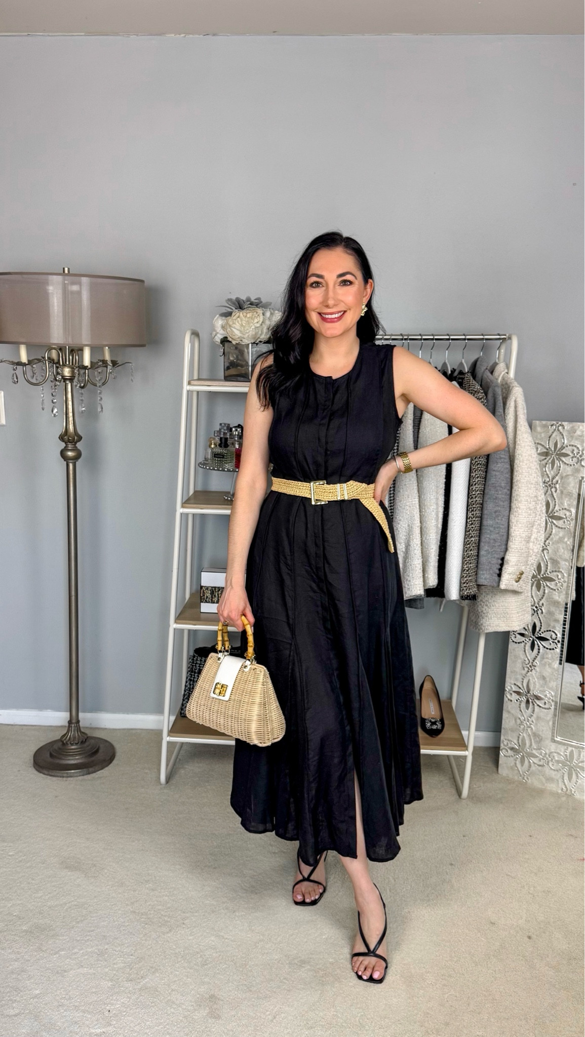 Classy black linen dress for summer 🖤

Wearing size small which fits snug in bust and big everywhere else. It looks better belted to cinch it in 
Black kitten heel sandals size 6.5, sized down half size 

Summer dress 
Maxi dress 
Vacation dress 
Everyday dress 
Work dress 

#LTKSeasonal #LTKTravel