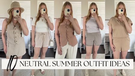 10 neutral summer outfit ideas as seen on YouTube, @affordablebyamanda | neutral outfit ideas 2024 

#LTKFindsUnder50 #LTKMidsize #LTKSeasonal