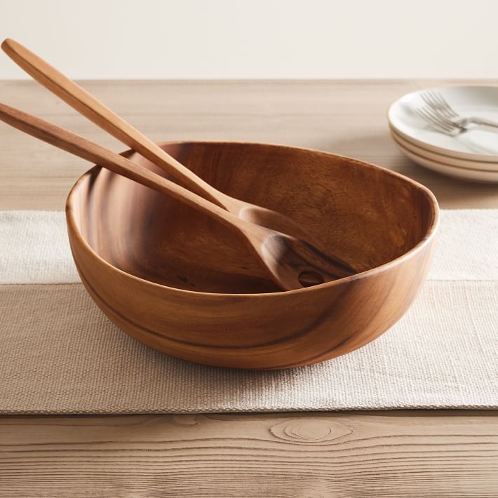 Organic Shaped Wood Serving Utensils (Set of 2) | West Elm (US)