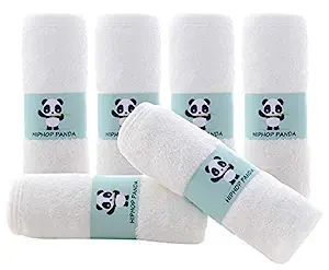 HIPHOP PANDA Bamboo Baby Washcloths - 2 Layer Soft Absorbent Newborn Bath Face Towel - Natural Ba... | Amazon (US)