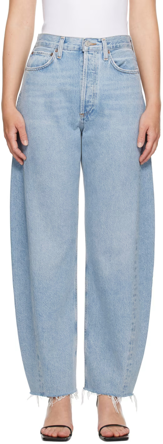 Blue Luna High Rise Pieced Taper Jeans | SSENSE