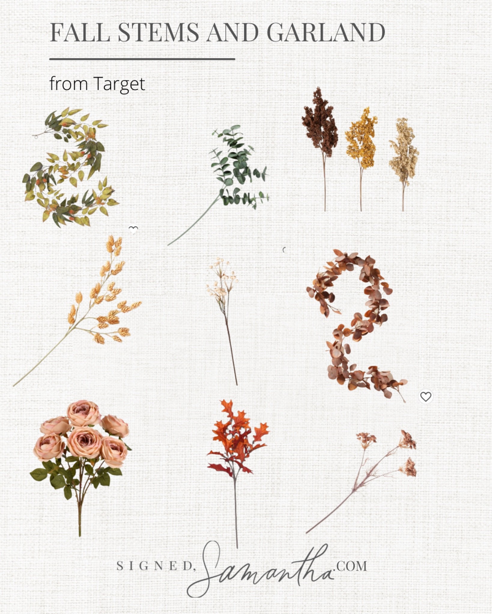 Fall stems. Fall garland. Faux greenery. Faux stems. Faux plants. Fake stems. Fall greenery. Fake garland. Target  

#LTKhome #LTKstyletip #LTKunder50