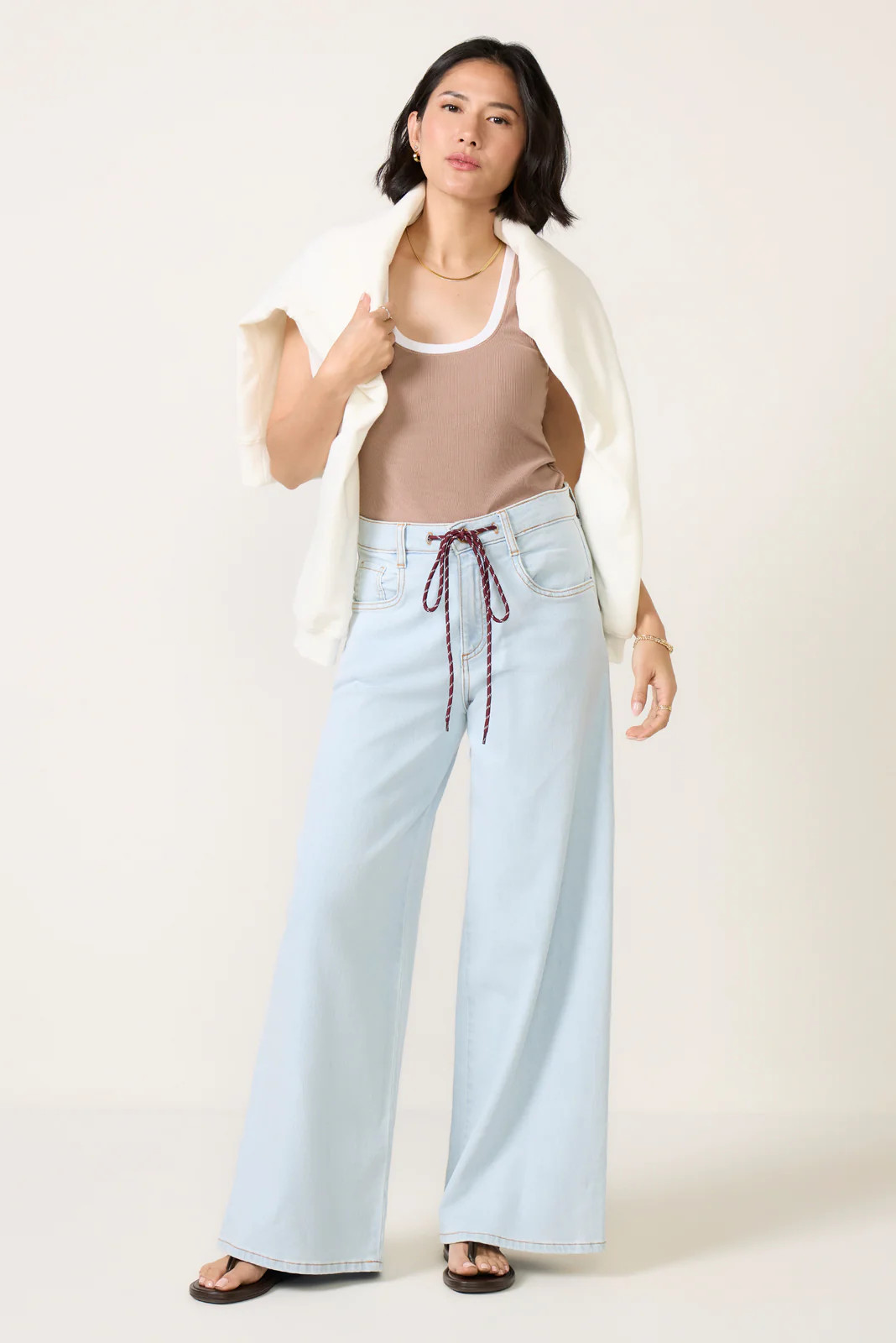 Petite Maya Wide Leg w Tie Waist | Evereve