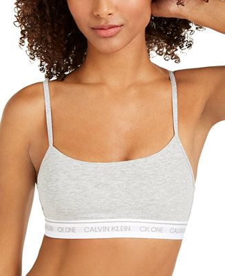 Calvin Klein CK One Cotton Unlined Bralette QF5727 & Reviews - All Bras - Women - Macy's | Macys (US)
