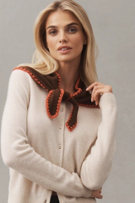 By Anthropologie Icon Embroidered Triangle Scarf | Anthropologie (US)