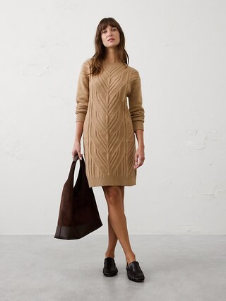 Cable Mini Sweater Dress | Banana Republic Factory