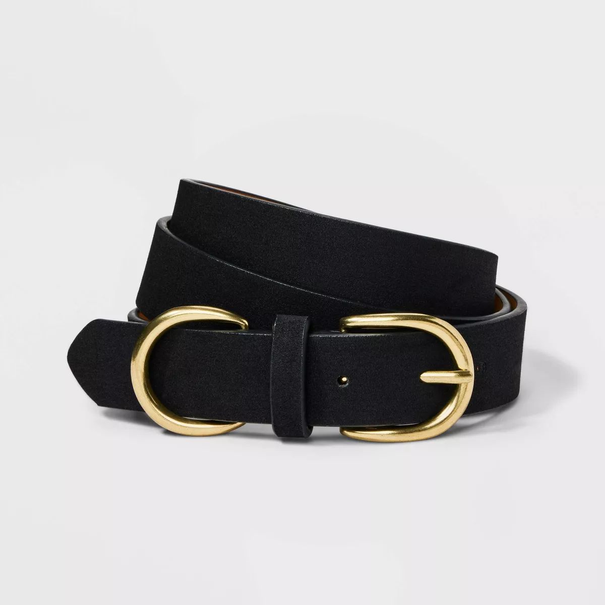 Women's Double Harness Metal Loop Belt - Universal Thread™ Black | Target