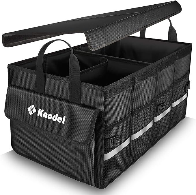 K KNODEL Car Trunk Organizer with Foldable Lid, Collapsible Car Trunk Storage Organizer, Car Carg... | Amazon (US)
