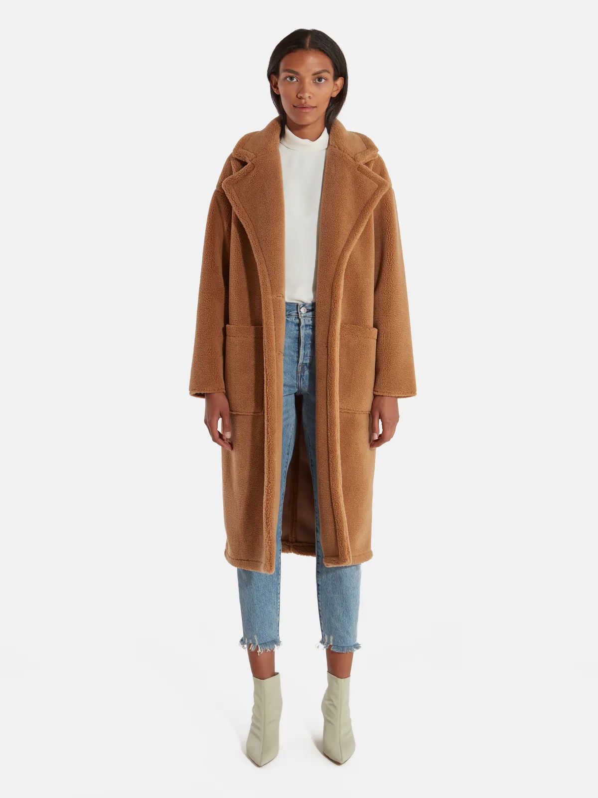 Bronte Faux Shearling Trench Coat | Verishop