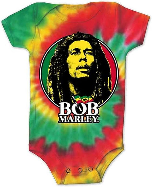 Bob Marley Logo Circle Tie Dye Infant Baby Romper T-Shirt | Amazon (US)