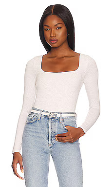 Al Long Sleeve Bodysuit in White | Revolve Clothing (Global)