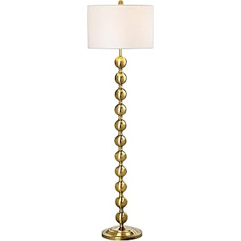 SAFAVIEH Lighting Collection Reflections Modern Farmhouse Stacked Ball Brass 59-inch Living Room ... | Amazon (US)