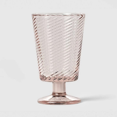 8.1 fl oz Swirl Petal Wine Glass Pink - Threshold™ | Target