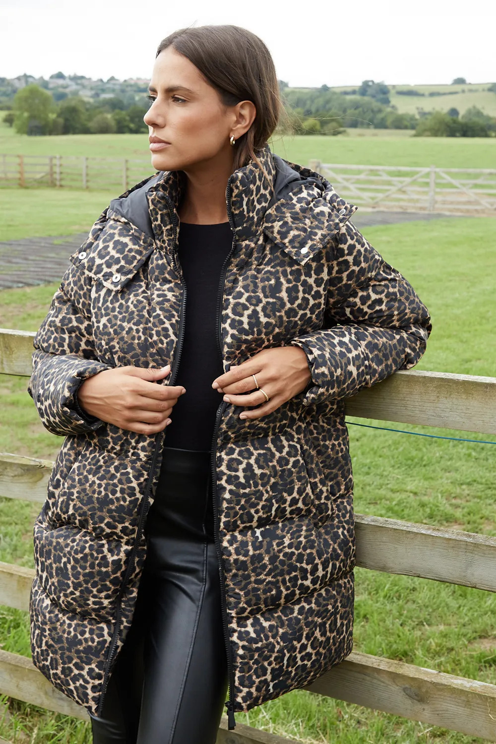 Jackets & Coats | Leopard Print Hooded Puffer Coat | Threadbare | Debenhams UK