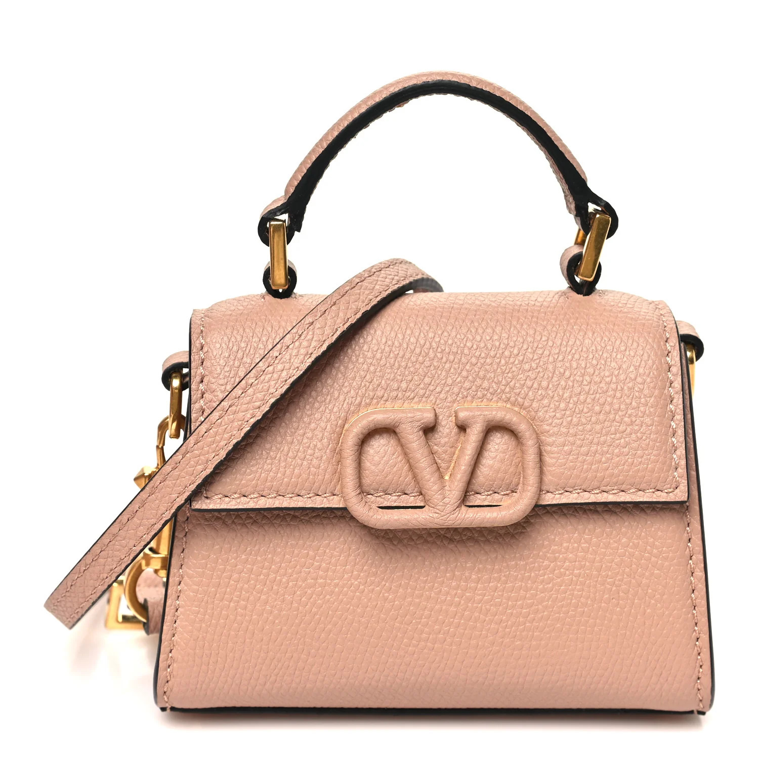 Calfskin Micro VSling Top Handle Bag Rose Cannelle | FASHIONPHILE (US)