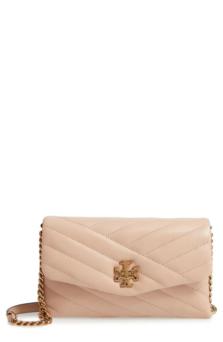 Kira Chevron Quilted Leather Wallet on a Chain | Nordstrom